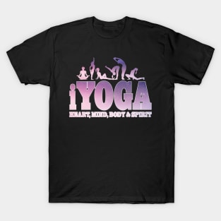 iYoga Heart Mind Body and Spirit Yoga Shirt and Gifts Items T-Shirt